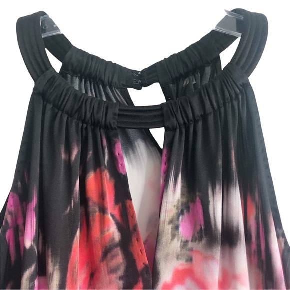 NEW Elie Tahari Johanna Silk Abstract Floral Tank Blouse XL - Picture 3 of 10